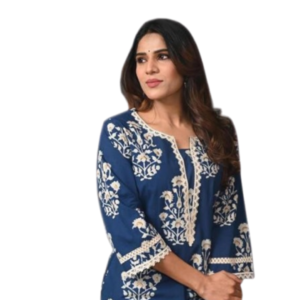 FIRSTRAIN Women Cotton Straight Printed Kurti | Soft Breathable Kurta for Office & Casual Use | Stylish Ethnic Long Kurta for Ladies | Trendy Festive & Regular Wear Cotton Kurti